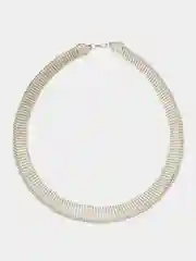 Серебряный колье на шею широкое, колье женское