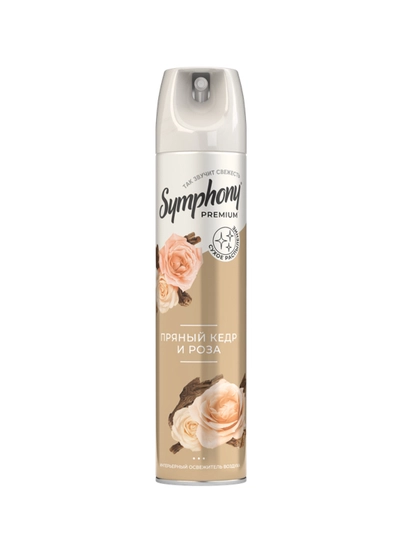 Освежитель воздуха "Symphony" "Пряный кедр и роза" («Spicy cedar and rose») 300мл Premium
