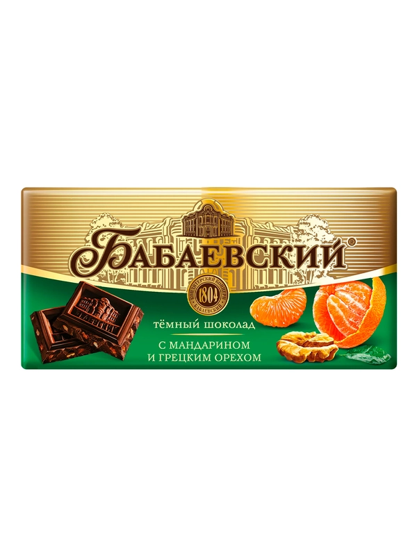 Шоколад Бабаевский с мандарином и грецким орехом, 90 гр. купить по цене ...