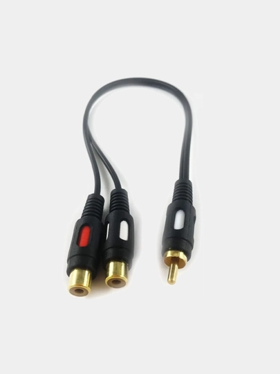 Межблочный кабель разветвитель RCA (тюльпаны), Y разъем, игрики для усилителя