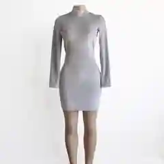 Платье из корейского бархата с открытой спиной