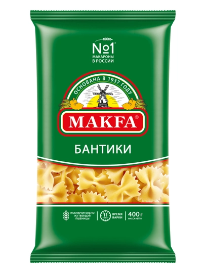 Макаронные изделия MAKFA "Бантики", 400 г