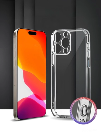 Чехол защитный на Айфон 11 12 13 14 15 16 Pro Max mini Plus XS XR айфон прозрачный