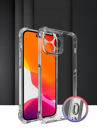 Чехол противоударный на Айфон 11 12 13 14 15 16 Pro Max mini Plus XS XR айфон прозрачный