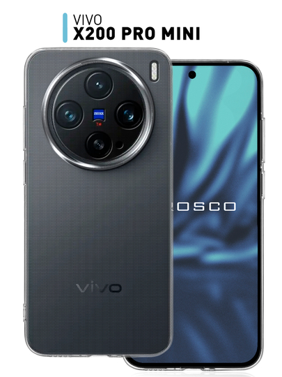 Чехол для Vivo X200 Pro Mini силиконовый ROSCO матовый/ прозрачный тонкий с защитой камер