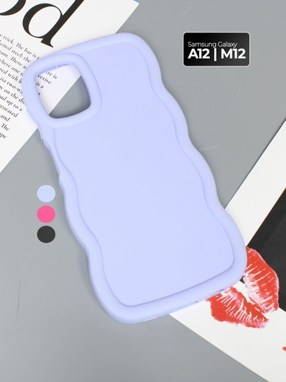 Чехол для Samsung Galaxy A12 / M12 (Самсунг Галакси А12 / М12) выпуклый