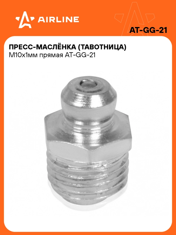 Пресс-масленка М 10 угловая (45 гр) (AIRLINE) (уп. 10шт)
