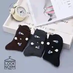 Утепленные носки с декором