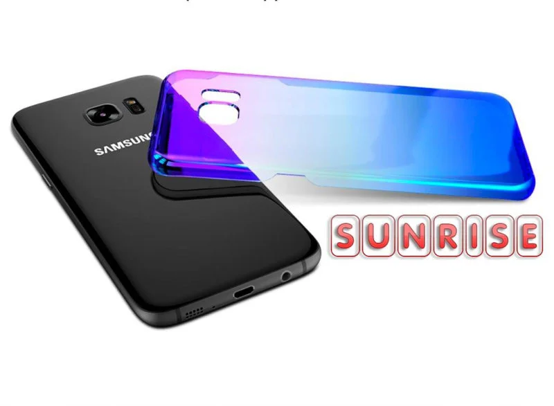 Стильный чехол с градиентным цветом для iPhone и Samsung