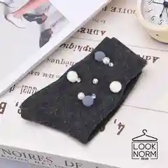 Угольный утепленные носки с декором