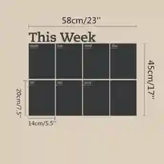 Планировщик недели "This Week", самоклеящийся, черный