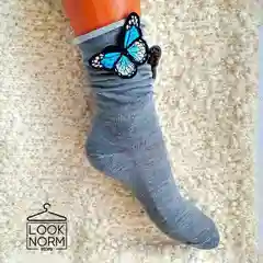 Носки с объемными бабочками
