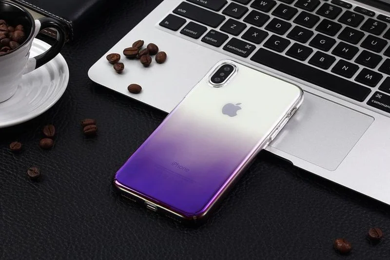 Стильный чехол с градиентным цветом для iPhone и Samsung