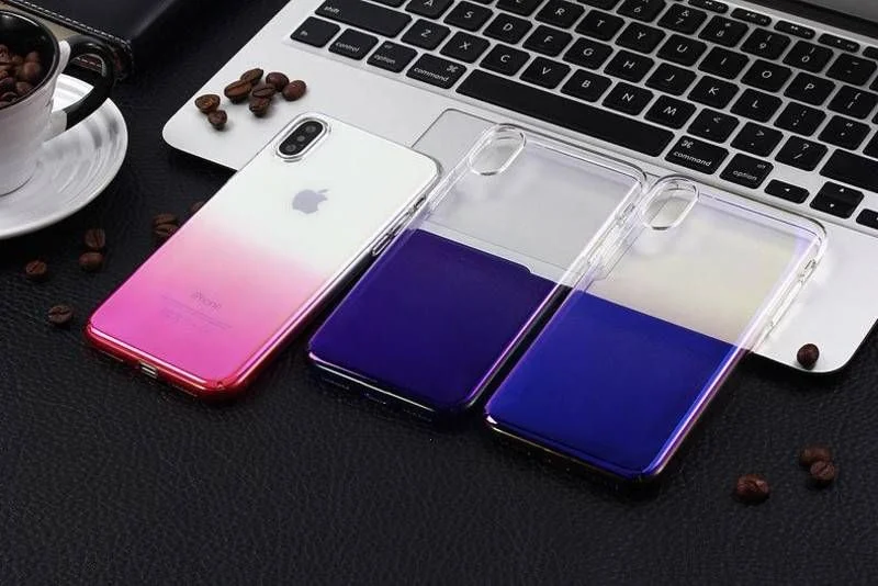 Стильный чехол с градиентным цветом для iPhone и Samsung