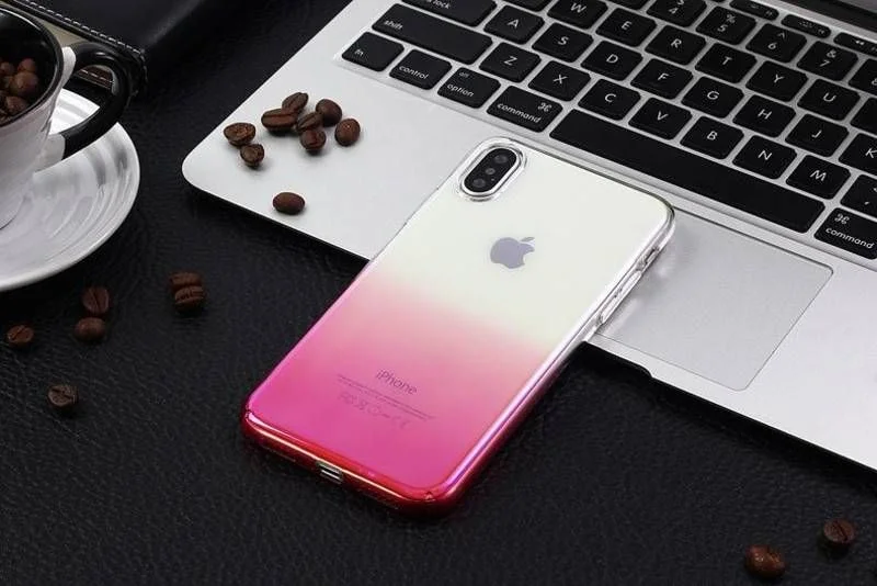 Стильный чехол с градиентным цветом для iPhone и Samsung