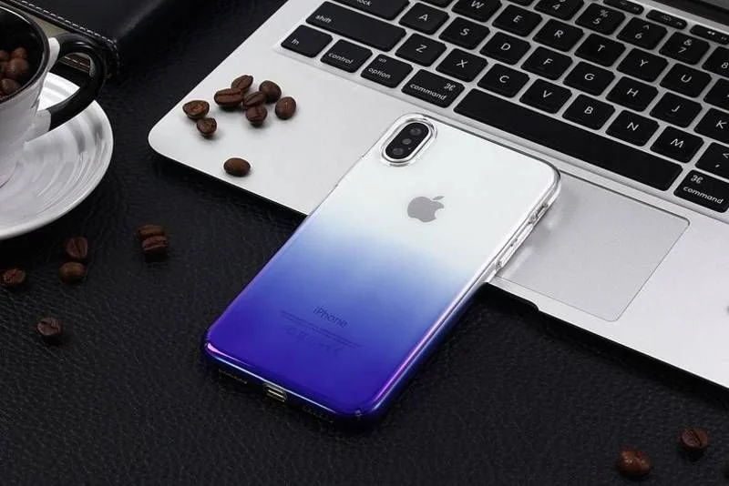 Стильный чехол с градиентным цветом для iPhone и Samsung